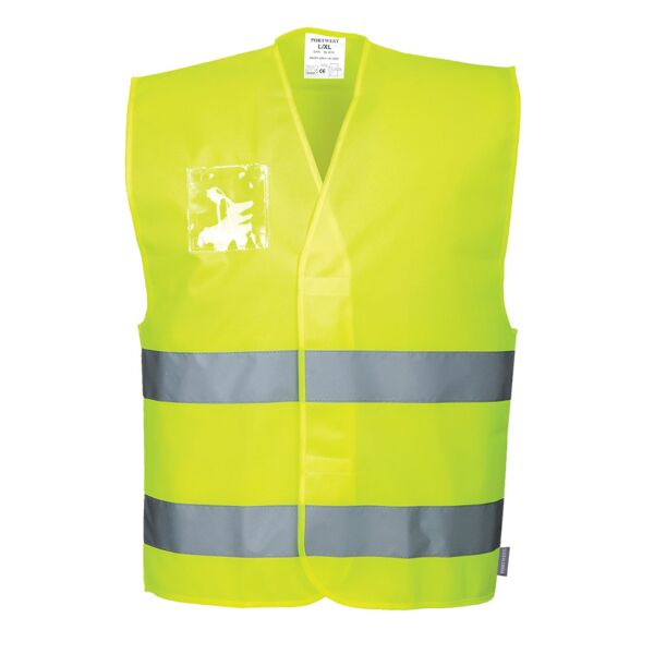 Hi-Vis Two Band Dual ID Holder Vest  Thumbnail