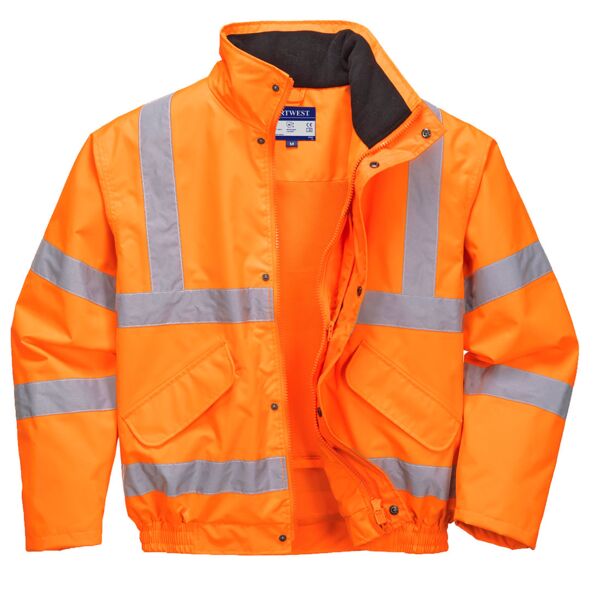 Hi-Vis Breathable Rain Bomber Jacket  Thumbnail